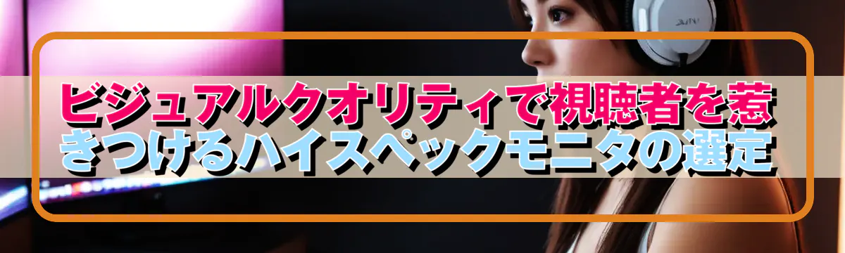 ビジュアルクオリティで視聴者を惹きつけるハイスペックモニタの選定