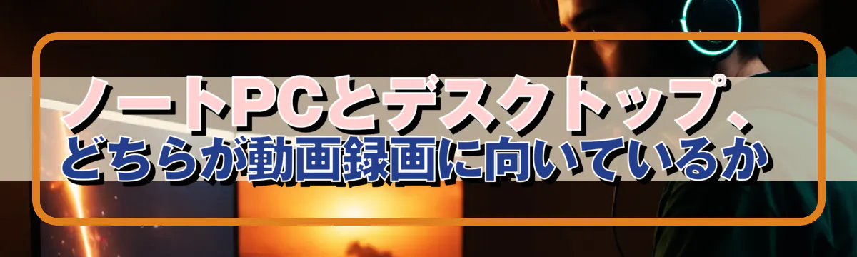 ノートPCとデスクトップ、どちらが動画録画に向いているか