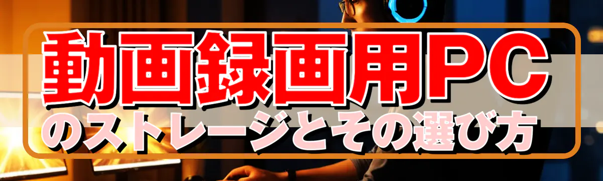 動画録画用PCのストレージとその選び方