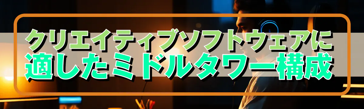 クリエイティブソフトウェアに適したミドルタワー構成
