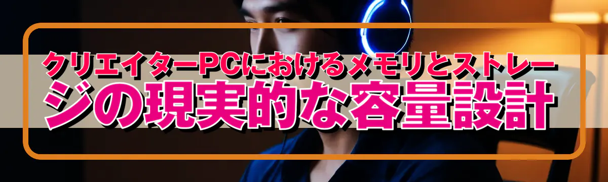 クリエイターPCにおけるメモリとストレージの現実的な容量設計