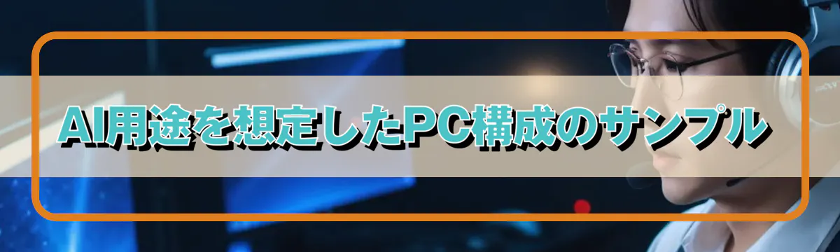 AI用途を想定したPC構成のサンプル