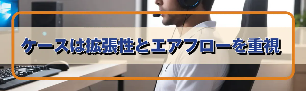 ケースは拡張性とエアフローを重視