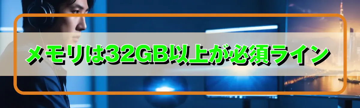 メモリは32GB以上が必須ライン