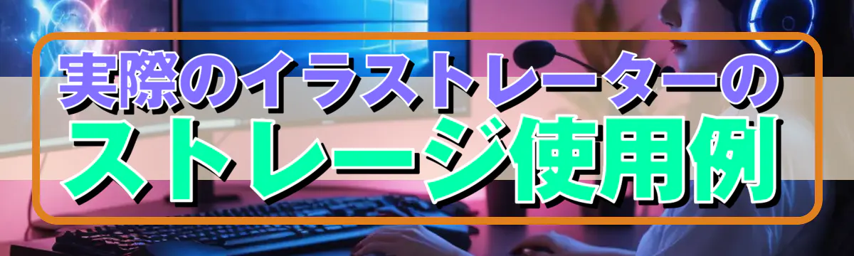 実際のイラストレーターのストレージ使用例