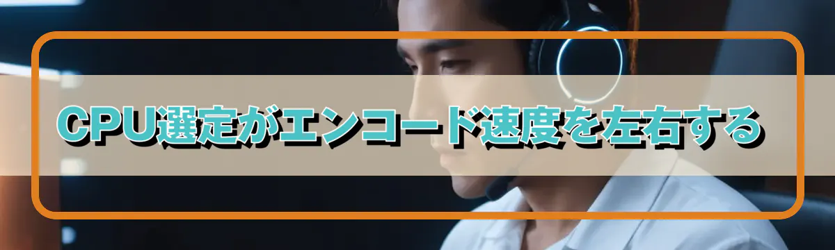CPU選定がエンコード速度を左右する