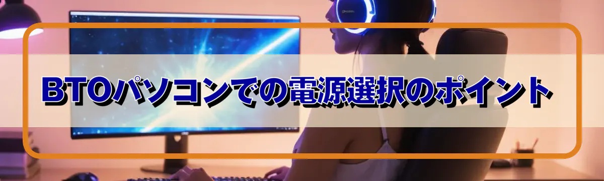 BTOパソコンでの電源選択のポイント