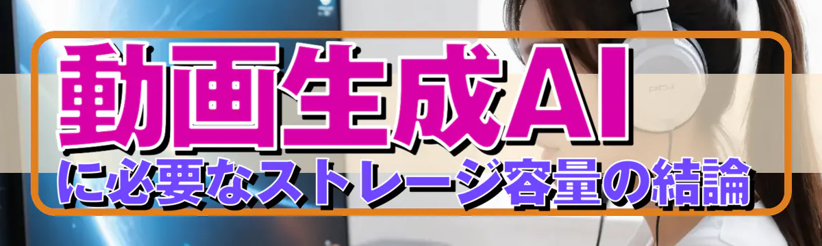 動画生成AIに必要なストレージ容量の結論