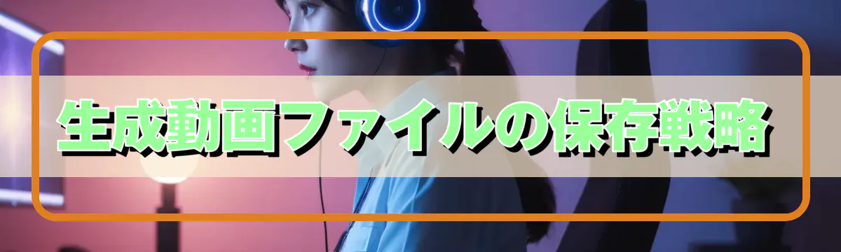 生成動画ファイルの保存戦略