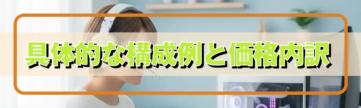 具体的な構成例と価格内訳