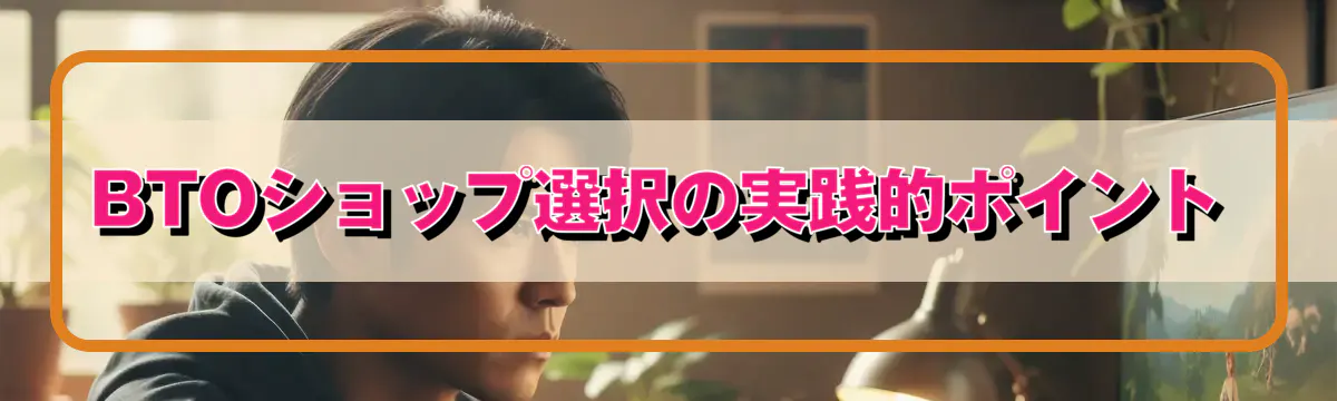 BTOショップ選択の実践的ポイント