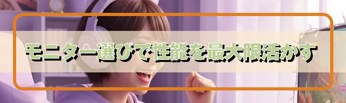 モニター選びで性能を最大限活かす
