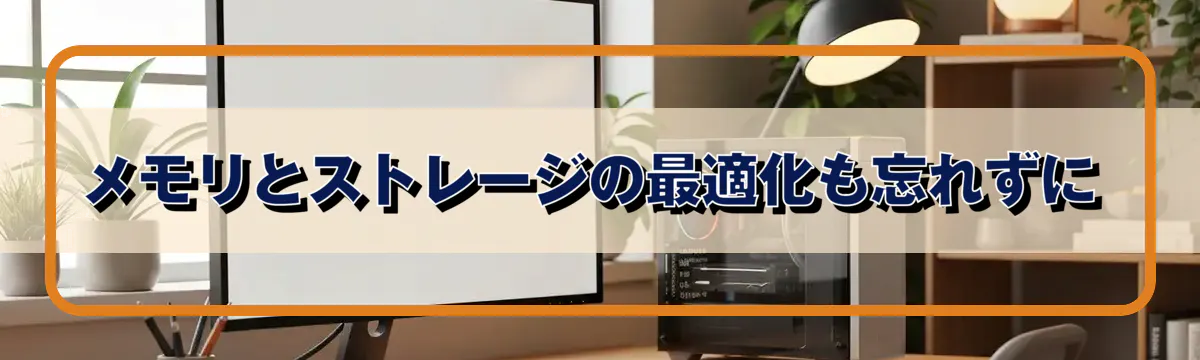 メモリとストレージの最適化も忘れずに