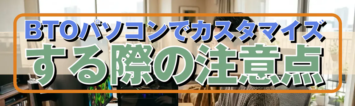 BTOパソコンでカスタマイズする際の注意点