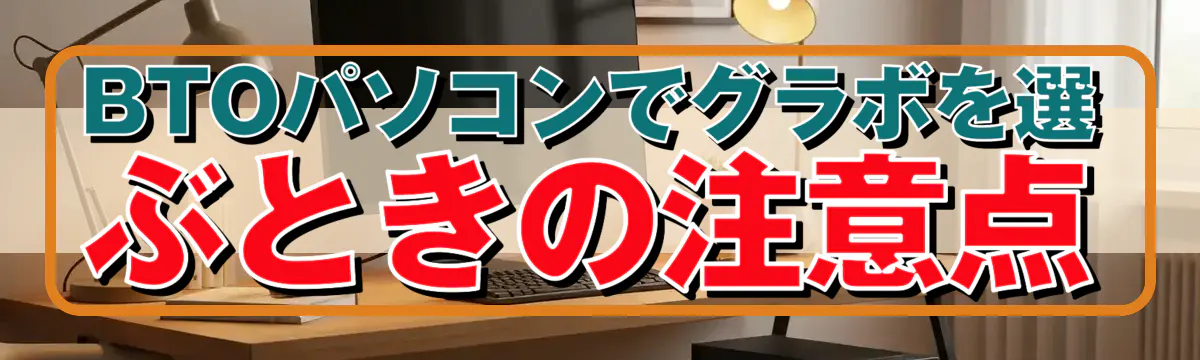 BTOパソコンでグラボを選ぶときの注意点