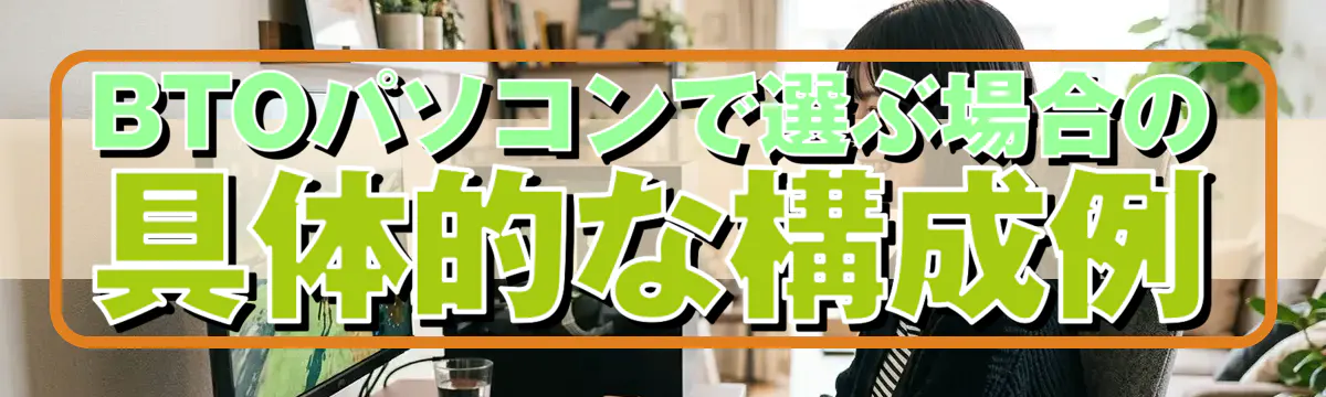 BTOパソコンで選ぶ場合の具体的な構成例