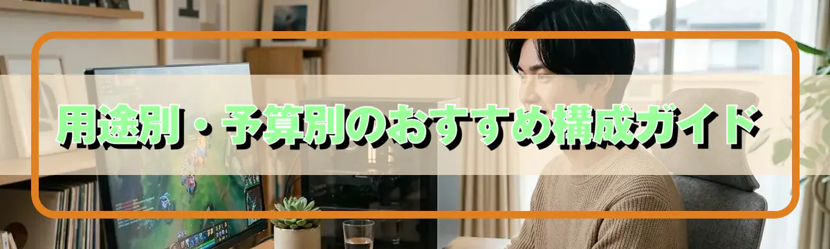 用途別・予算別のおすすめ構成ガイド