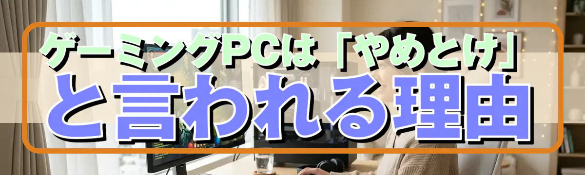 ゲーミングPCは「やめとけ」と言われる理由